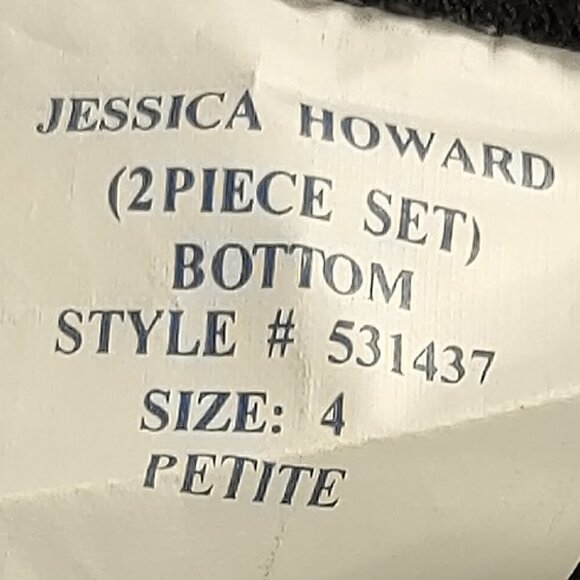 Jessica Howard Black 2 Pc Jacket and Pants, Petite Size 4 - Picture 16 of 16